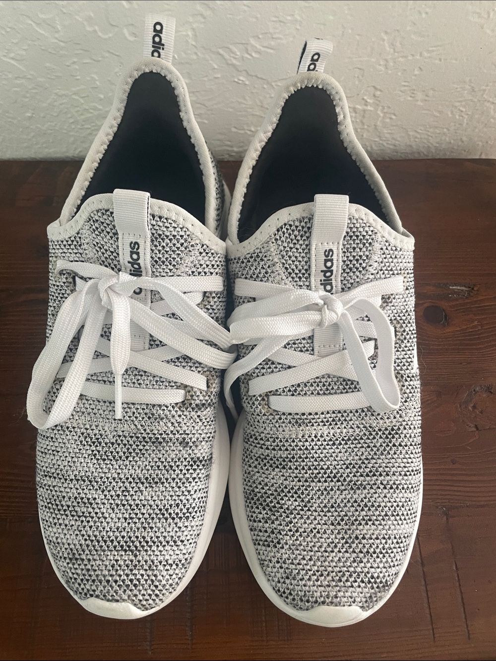Adidas Cloudfoam Pure Knit Sneakers Gray White Women's Size 7